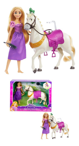 Muñeca Rapunzel Y Maximus Original Disney