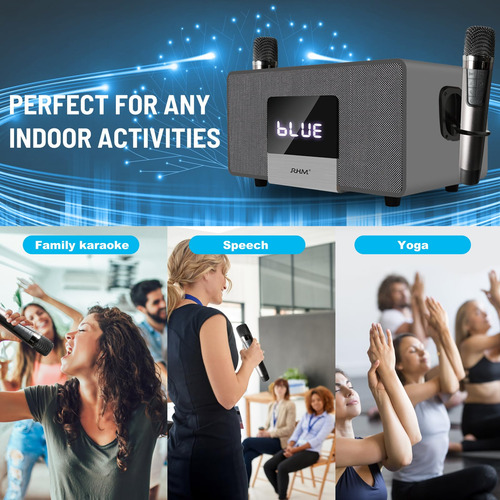 Karaoke Machine Rhm K222 With 2 Wireless Microphones 500w