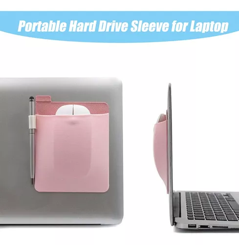 Funda portátil para disco duro para portátil - Unidad de estado sólido SSD  - Adhesivo reutilizable - Funda de transporte para disco duro externo 