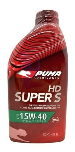 Aceite Puma Hd Super 15w40 X 1l