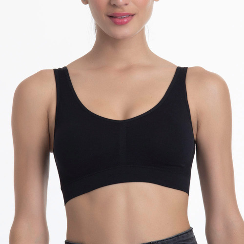 Sostén Top Seamless  Elastano Clasico Comodo Dama Mujer S319