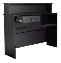 Comprar Balcão 202 Caixa Reto 1,20m Atendimento Recepção Loja Cor Preto Klithovit Decor