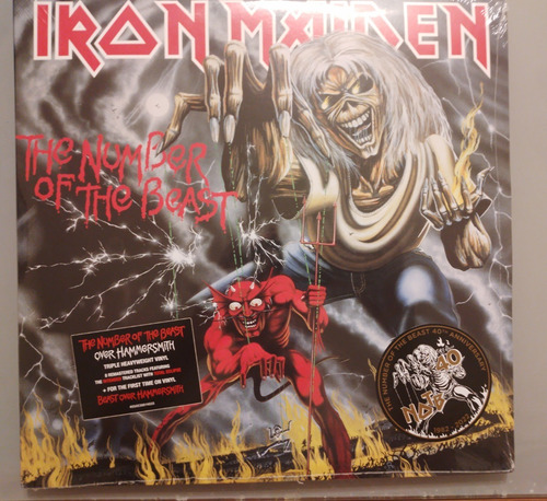 Iron Maiden The Number Of The Beast Lp Triple 40 Aniversario