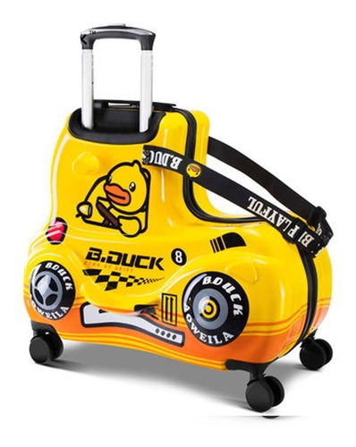Imagen 2 de 4 de Bolso Maleta Viaje Niños Con Asiento Para Pasear 24 Pulgadas