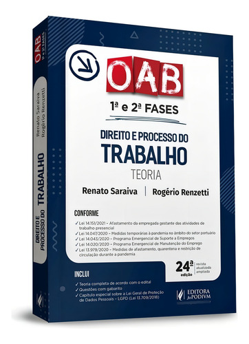 Direito E Processo Do Trabalho 1ª E 2ª Fases Da Oab (2021)*