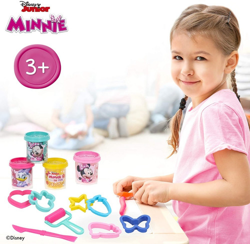 Imagen 9 de 10 de Set De Plastilina Minnie Con Caja Y Moldes Disney Junior