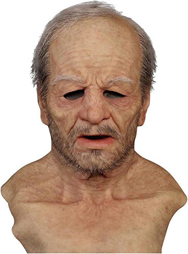 Máscara Realista De Látex Para Hombre Viejo, Accesorio Para