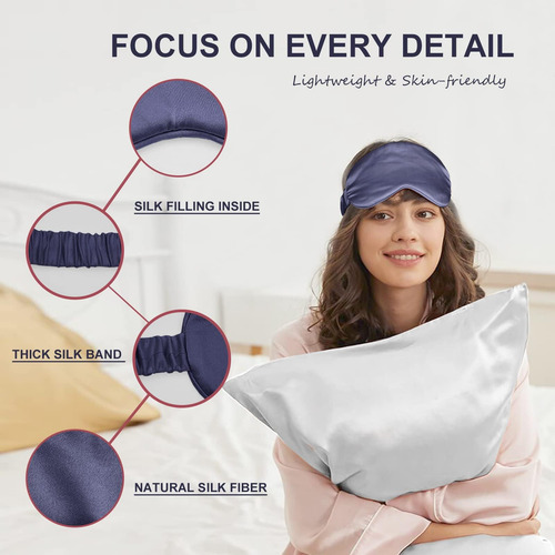 Silk Sleep Mask Mask Mask Con Los Ojos Vendados Con Relleno