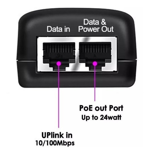 Imagen 3 de 4 de Inyector Adaptador Poe 24v-1a