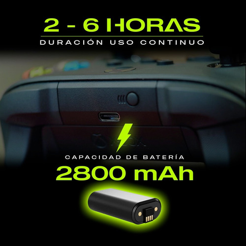 Imagen 3 de 7 de Carga Y Juega Compatible Xbox Series S X Recargable C/envio