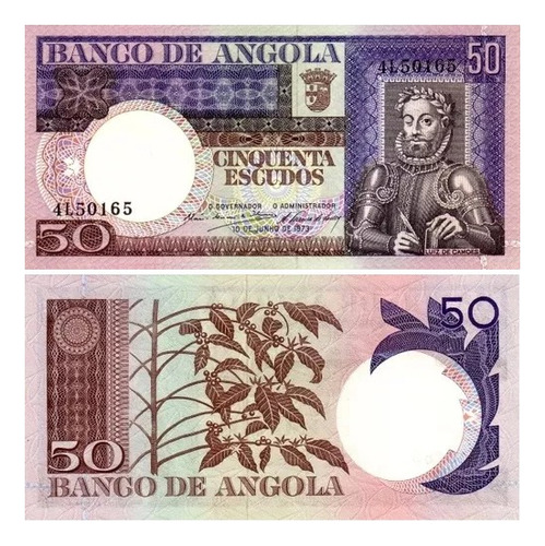 Grr-billete De Angola 50 Escudos 1973 (colonia Portuguesa)