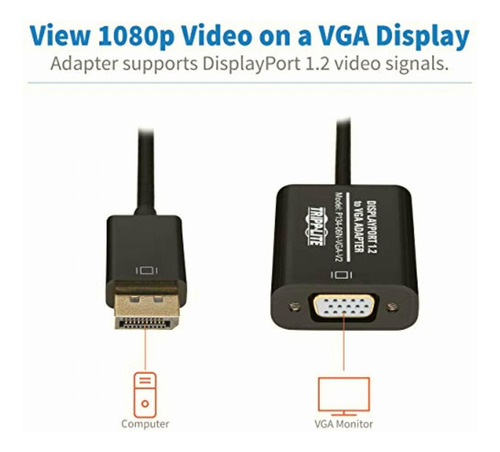 Tripp Lite Cable Adaptador Displayport A Vga, Convertidor