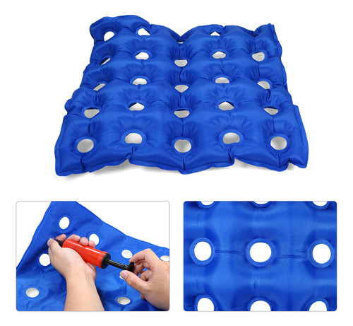 Cojín De Asiento Portátil De Pvc Air Iatable De 18 X 18 PuLG