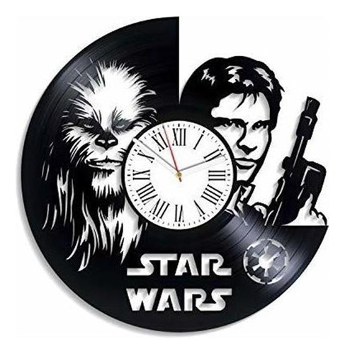 Reloj De Pared - Kovides Chewbacca Y Han Solo Art Star 