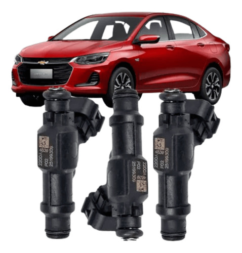 Kit 3 Bicos Injetores Onix 1.0 Flex 3cc Turbo De 2020 À 2025
