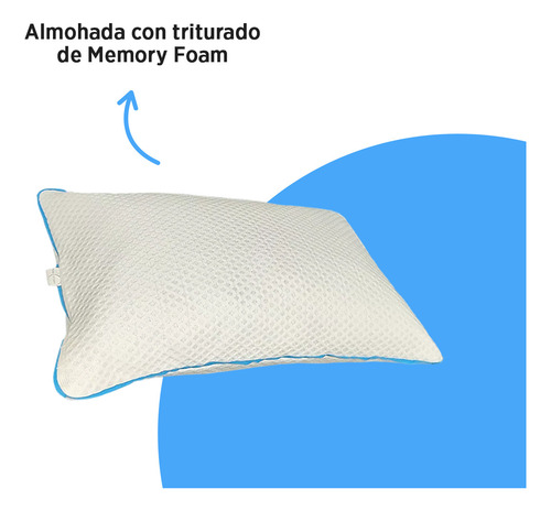 Pack 2 Almohadas Dream Memory Foam Tamaño Estándar 60 X 40