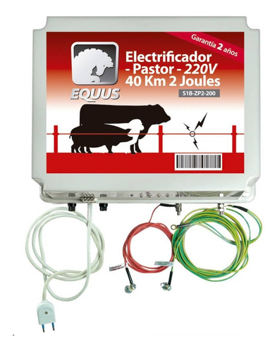 Electrificador Pastor Equus 40 Km 1,8 Joule Plaza Verdi