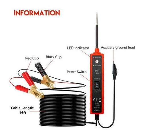 Imagem 3 de 9 de Em285 Kit De Sonda De Testador De Circuito Automotivo Sonda