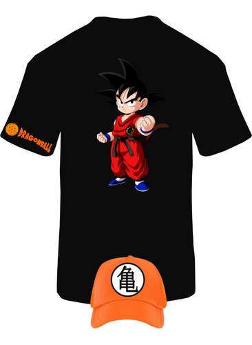 Camiseta Manga Corta Goku Dragon Ball X Obsequio Gorra Q