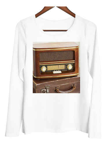 Remera Mujer Ml Cuadro Decorativo Radio Vintage Clasico P3