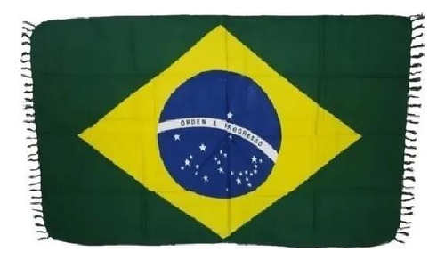 Canga De Praia Em Viscose Bandeira Brasil Melhor Qualidade
