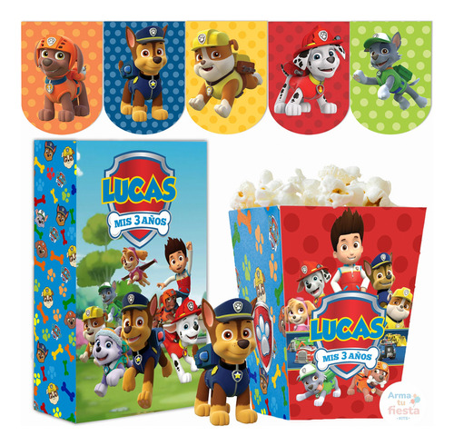 Kit Imprimible Paw Patrol Patrulla Canina Texto Editable