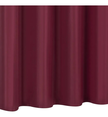Cortina Blackout Textil Con Argollas 100% Bloquea Luz Tomate