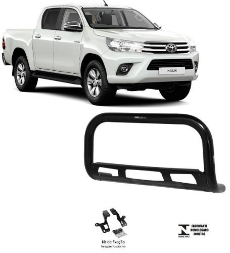 Parachoque Impulsão Preto Hilux 2016 A 2018 Quebra Mato