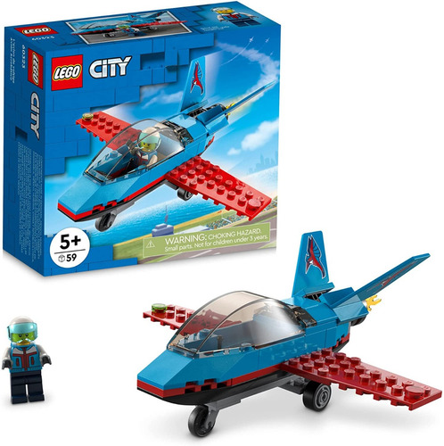 Imagen 1 de 2 de Lego City Avión De Acrobacias 60323 De 59 Piezas