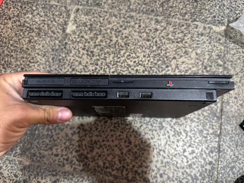 Playstation Ps2 Slim 90001 Con Chip Y Un Juego Copia Negro (Usado)