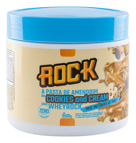 Pasta De Amendoim De Cookies And Cream 600g - Rock