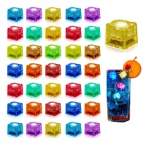 Comprar Combyeo Cubos Hielo Led Luminosos Multicolor, Paquete De 36 Cubitos De Hielo Led Multicolor Para Bebidas Con Luces Cambiantes, Impermeable, Reutilizable, Brillante, Intermitente