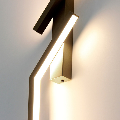 Arandela Luminalux Fit Alx143 80 Cm Led Indireta Moderna Duo Estrutura Preto