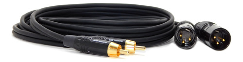 Juego Cable Profesional Canon Xlr Macho  A Rca Dorado X 15 M