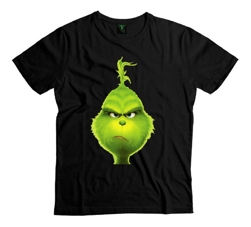 Polera Grinch Cara Rostro Anti Navidad Algodón Hombre Mujer