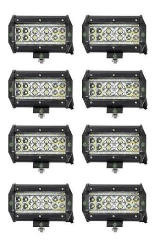 Pack X 8 Faros Reflector Led 84w Rectangular 12v 24v Tractor