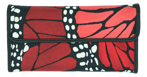 Cartera De Bolsillo Pineda Covalin Diseño Mariposa Macro Color Rojo