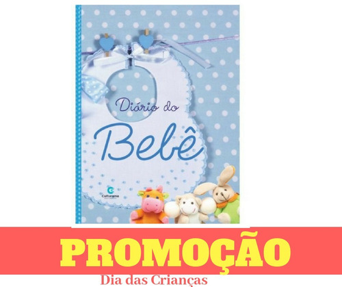 Diário Do Bebê Álbum Menino Azul Gravidez Livro Gestação