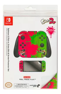 Skin Y Protector Set Nintendo Switch - Splatoon 2 Pink Vs Gr