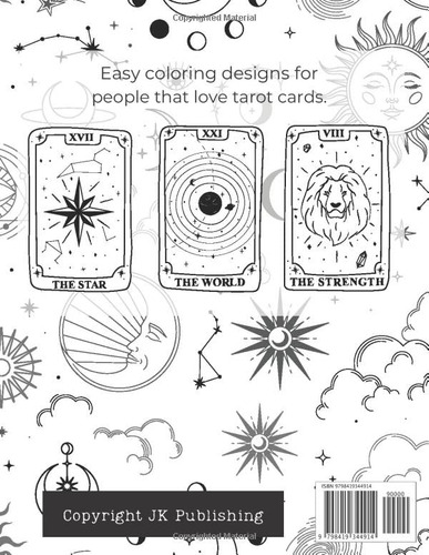 Tarot Coloring Book Major Arcana, De Publishing, Jk., Vol. 1. Editorial Independently Published, Tapa Pasta Blanda, Edición 1 En Inglés, 2022