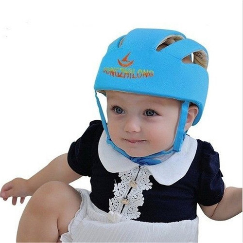 Casco Protector De Seguridad Para Bebes Y Niños Azul