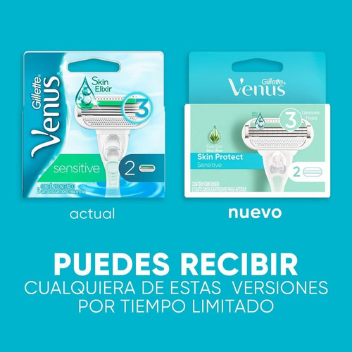 Venus Sensitive Care Cartuchos Para Afeitar 6 piezas 3 Unidades