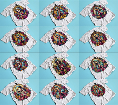 23 Diseños Digitales Virgen De Guadalupe Png Sublimar Dtf