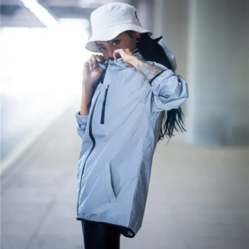 Jaqueta Refletiva Masculina, Corta-vento Harajuku, Roupas