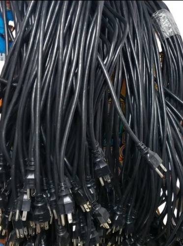 Cable De Uso Rudo 3x18 De 1.80 Mts. Con Clavija, Pack De 12.