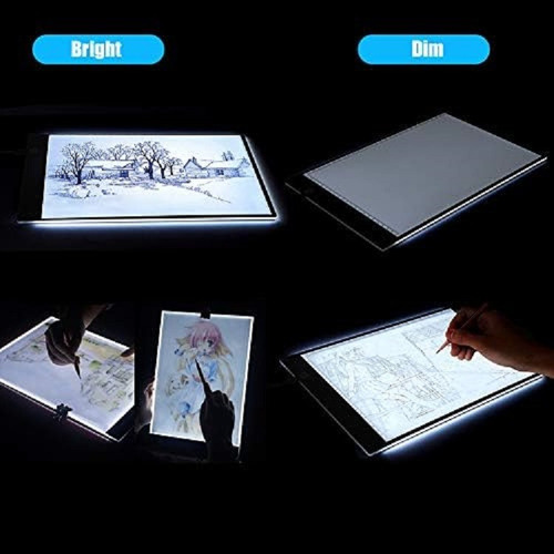 Moderna Mesa De Dibujo Luz Led A4 Para Estudiante Grafico