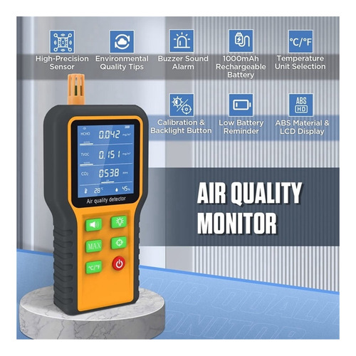 Monitor De Calidad Del Aire, Detector De Formaldehído
