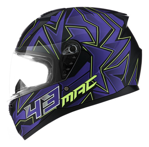 Casco Moto Mac Bass Kinks Integral Simple Visor By Ls2 Sia++