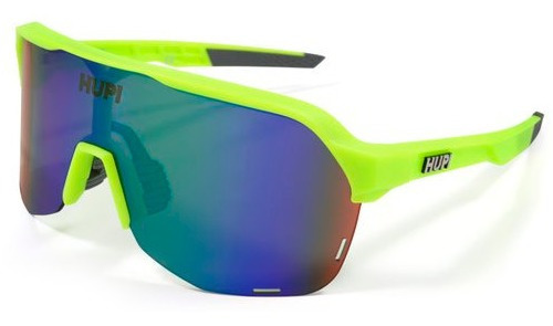 Oculos Hupi Huez Amarelo Neon/cinza - Lente Azul Espelhado