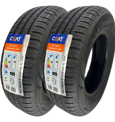 Kit 04 Pneus 185/70r14 88h Ceat Ecodrive Hb20 Argo Onix Polo